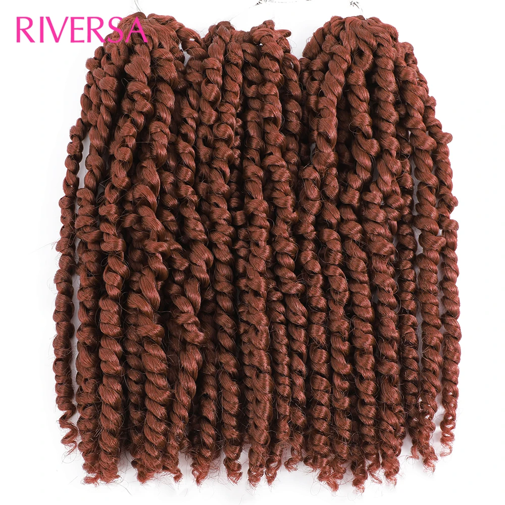 3/6/7Packs 10 inch Passion Twist Hair Pre-twisted Passion Twist Crochet Hair Pre-looped Crochet Braids 1B 2 350 Ombre 27 30 613#