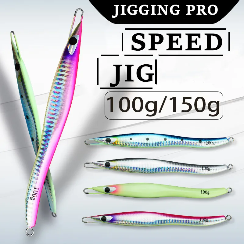 JIGGING PRO G2 Diepzee Aas Vis Lokt Snelheid Jig Metalen Jigs Kunstaas Jigging Lokken 60g 80g 100g 150g Langzaam Vissen Jigs