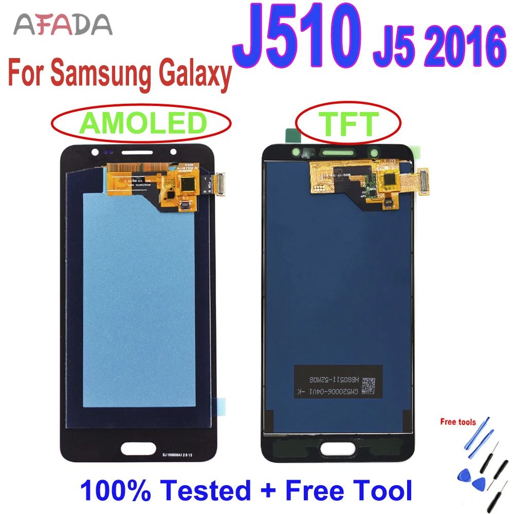 5.2\' LCD For Samsung J5 2016 J510  LCD Display Touch Screen Digitizer Assembly J510 J510FN J510F J510M J510H /DS LCD Replacement