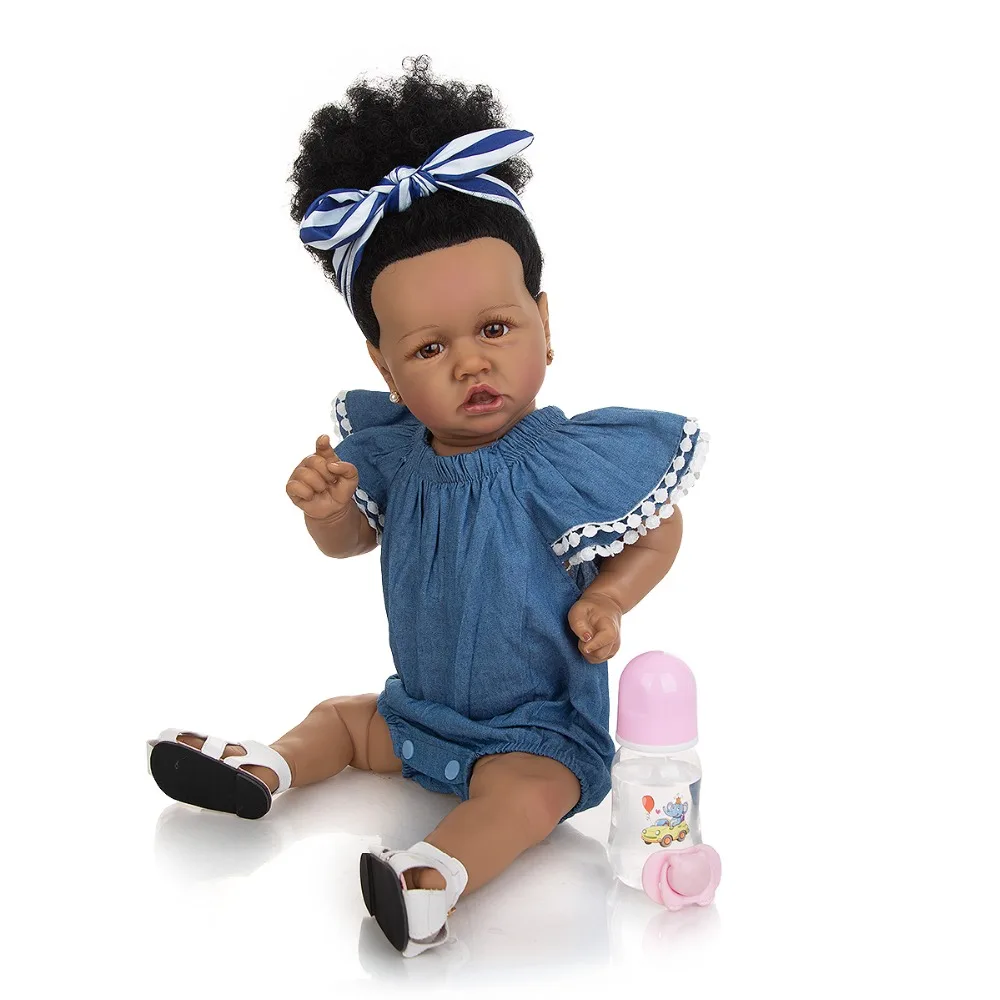 Bebes 57 CM Newborn Doll Toys So Truly Full Silicone Bebe Doll Toddler With Rooted Hair Kids Well Packaged Gift For Kids