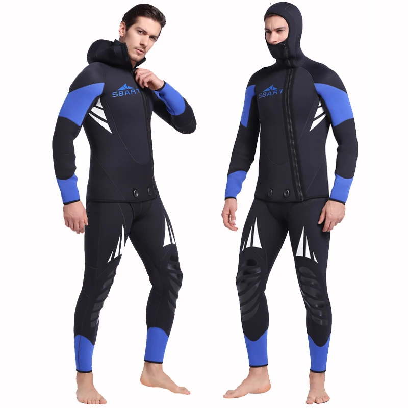 5mm Professional Neoprene Wetsuit Spearfishing Swimming Underwater Diving Equipment Suit Set Men Snorkeling Wet Suit Hoody