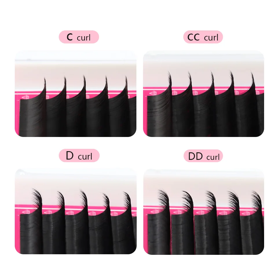 All Sizes 4 Trays/lot 6-20mm Individual Eyelash Extension Faux Mink False Eyelashes Natural Lash Extension Supplies Makeup Cilia