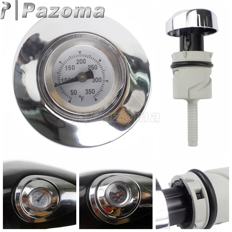 Motorcycle Oil Cap Tank Temperature Gauge For Harley Sportster Custom Iron XL883N XL883L XL1200C XL1200 XS X NS L N CX R V T