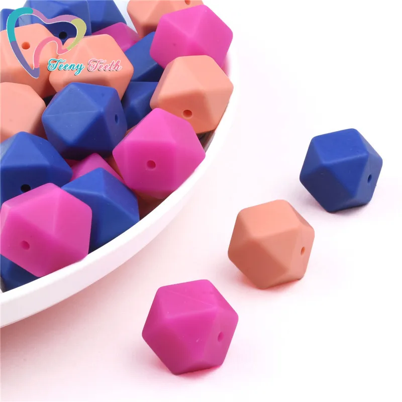 Teeny Teeth 20PCS Mix Colors Combo Baby Accessories Beads Round 12-15 MM Food Grade Teething Silicone Round Bead For DIY Jewelry