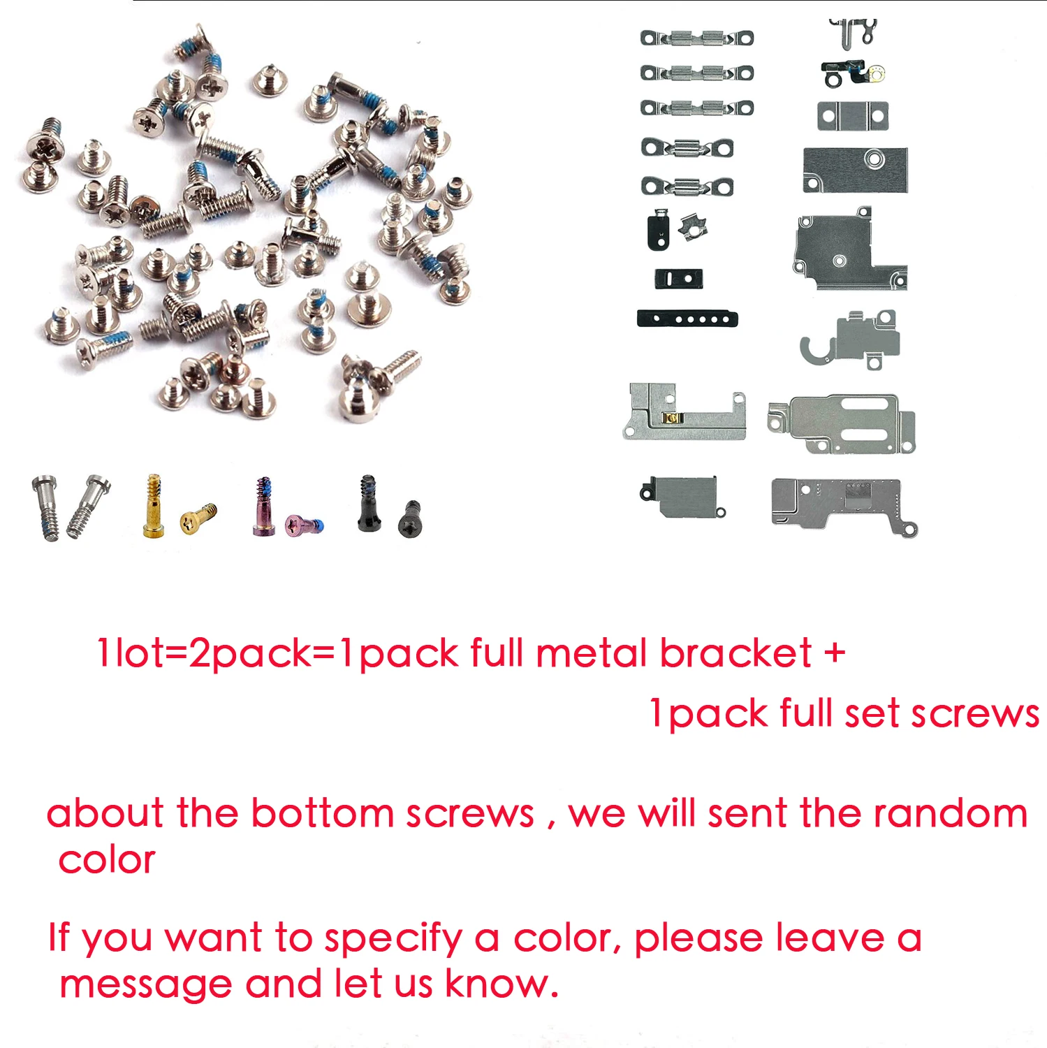 Full Set Small Metal Internal Bracket And Screws Parts Shield Plate Kit For iPhone 6 6 Plus 6s 6sPlus