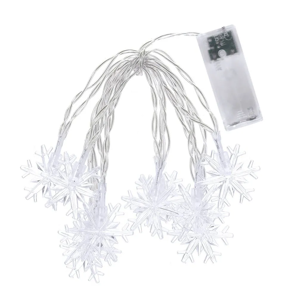 5Pcs 0.6W 1.5M 10LEDs Snowflake String Light