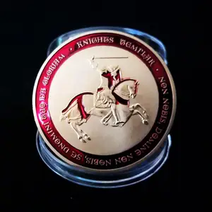 فرسان الهيكل الصليب الماسوني عملة تذكارية ، جنود المسيح الصليبيين أعلى 12 مبيعات ماسونية متقاطعة - رقم 12