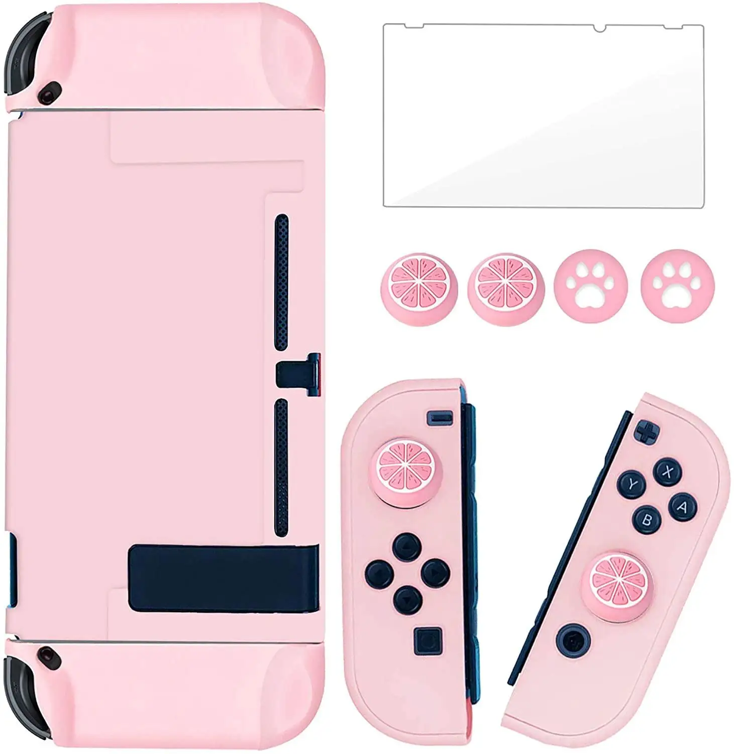 Do przełącznika Nintendo Switch Etui ochronne na przełącznik JoyCon ze szklaną osłoną ekranu, odporne na zarysowania Shock-Ab