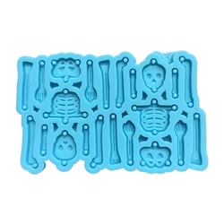 Epoxy Resin Mold Handmade DIY Crafts Jewelry Making Tool Skeleton Earrings Pendant Casting Silicone Mould