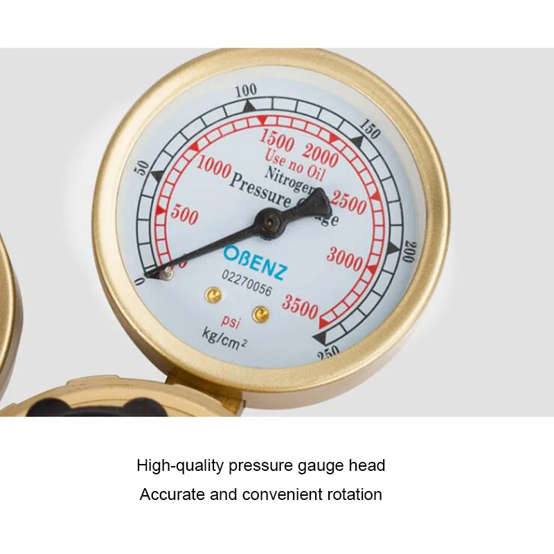 OBC-207 Nitrogen Gauge Pressure Reducing Valve Durable Anti-falling Nitrogen Regulator Nitrogen Energy-saving Pressure Reducer
