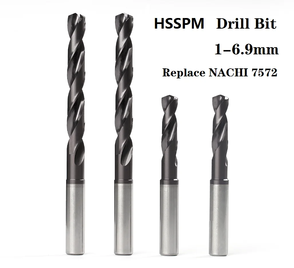 Utensile per la lavorazione dei metalli HSS-PM 1 ~ 6.9mm barra di tornitura in lega temprata in metallo punta elicoidale in lega 3D