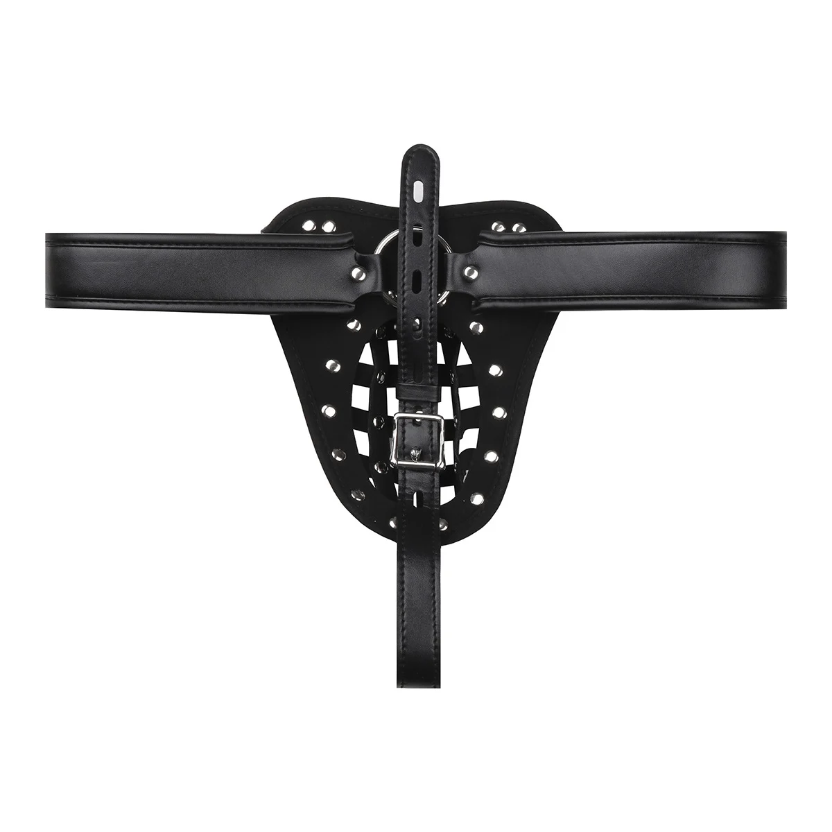 

Mens Chastity Underwear Erotic PU Leather Caged Basket G-string Thongs Sissy Gay Open Butt Jockstrap Panties Sexy Lock Panties