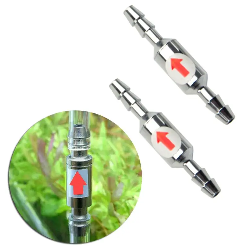 1 Pc Aquarium Stop Valve Anti-carbon Dioxide CO2 Check Valves Stainless Steel Bubbler Refiner For Carbon Dioxide Equipment