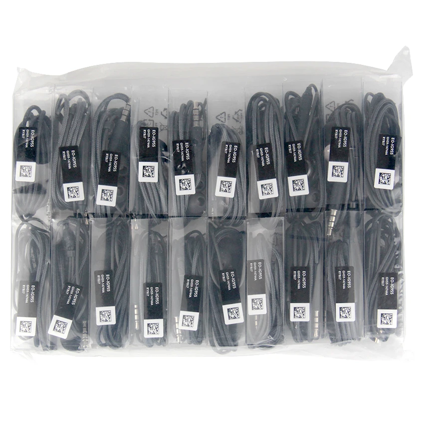 Samsung-fone de ouvido intra-auricular com microfone, super bass, fones de ouvido, fones de ouvido, fone de ouvido, s8 plus, 3,5mm, 100 peças