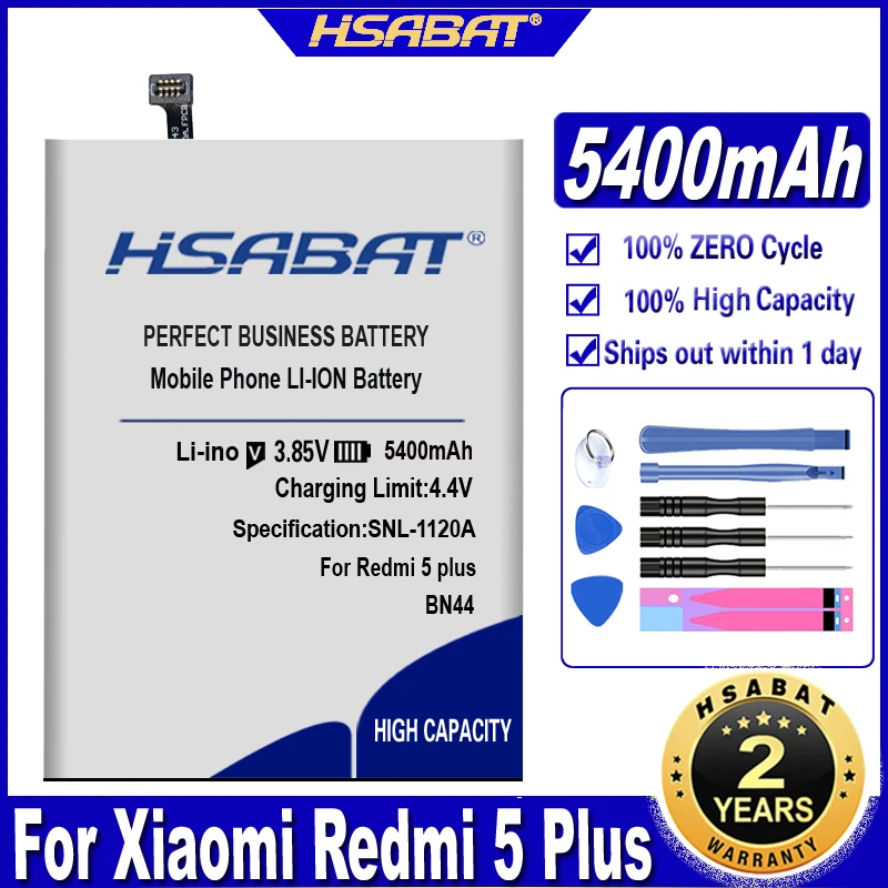 5400mAh BN44 Battery for Xiaomi Redmi 5 Plus