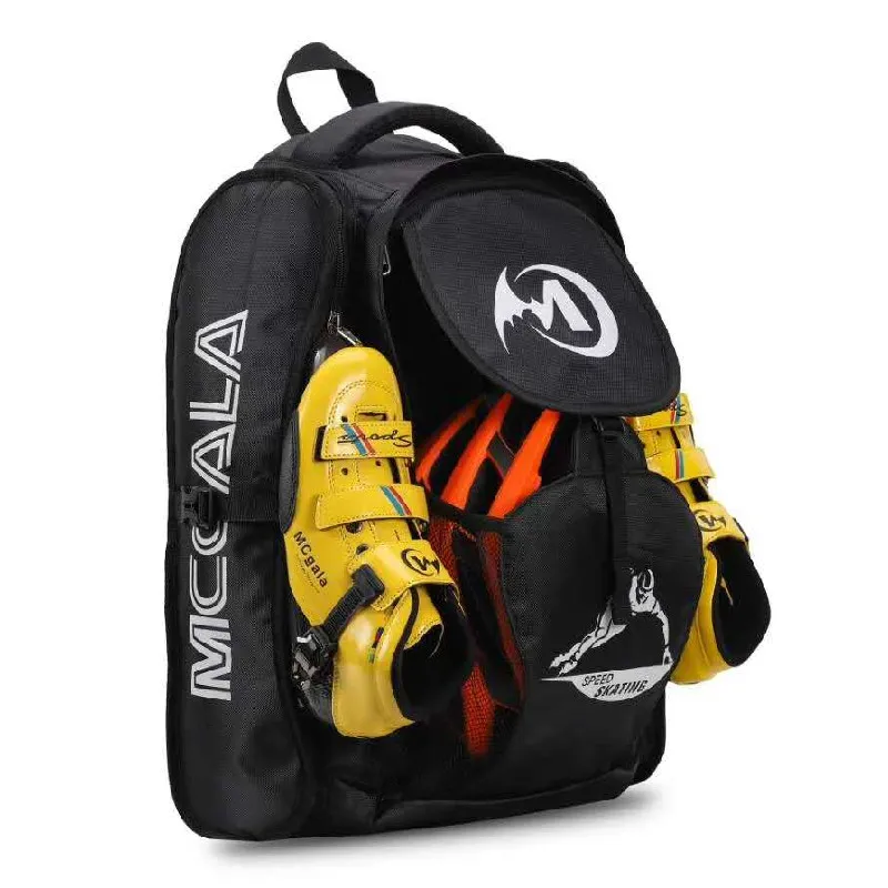 MCGALA professional inline speed skating bag for competition travel speed skates shoes container backpack support 4X110mm 3X125