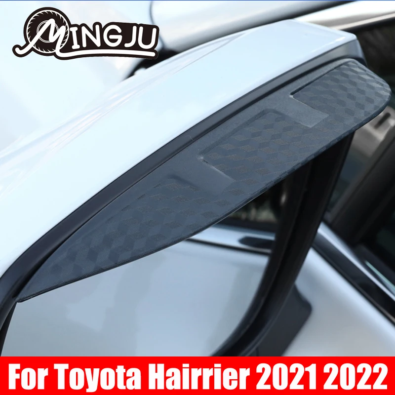 For Toyota Harrier Venza 2021 2022 PVC Rearview Mirror Rain Shade Rainproof   Car Back Mirror Eyebrow Rain Cover Accessories