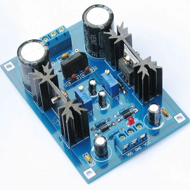 DIY LM337t linear regulated DC power supply adjustable filtering Kit
