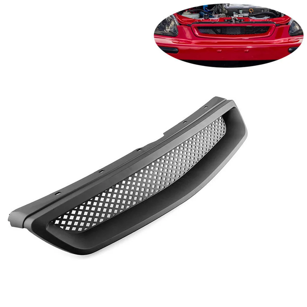 Car Front Bumper Honeycomb Hood Grille for Honda Civic 96-98 EK CX DX EX HX LX