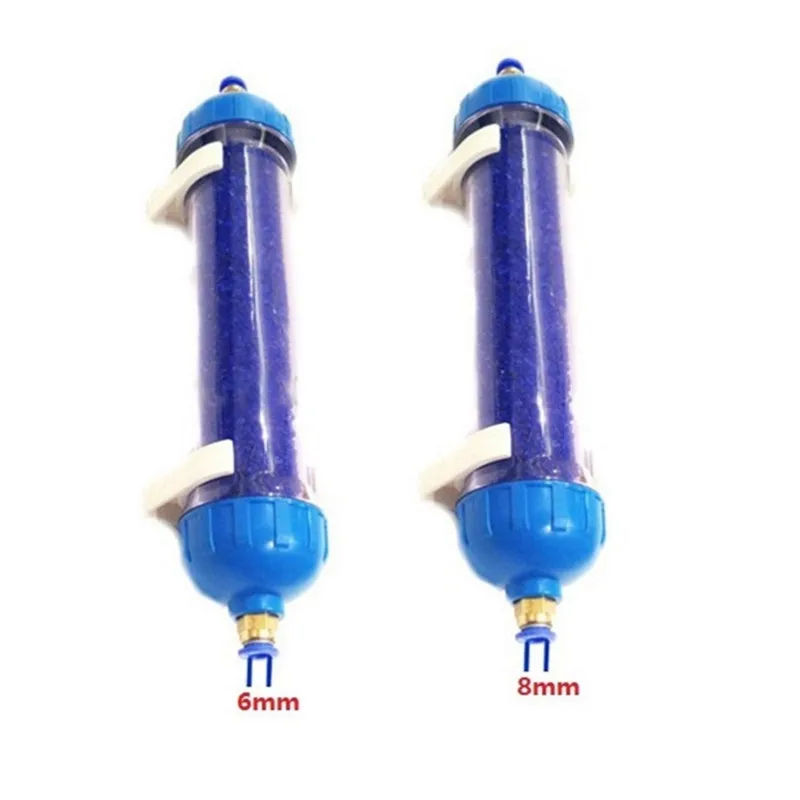 6/8MM Push Quick Connecting Tube Fitting Air Dryer Filter Desiccant Dehumidifier Moisture Absorber Silica Gel Air Dryer