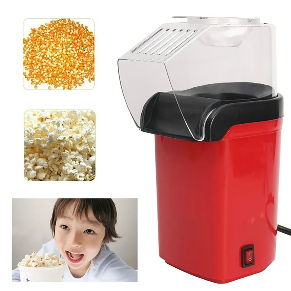 1200W Mini Popcorn Machine Household Healthy Hot Air Oil-free Popcorn Maker Corn Popper For Home Kitchen Baking Tools