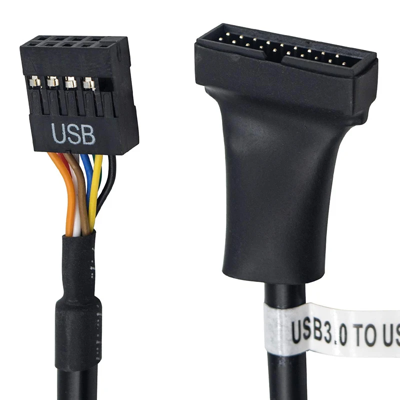 2 Pcs USB 3.0 Header To USB 2.0,USB 3.0 To USB 2.0 Motherboard Adapter Cable,19 Pin USB3.0 Male To 9 Pin USB2.0 Female
