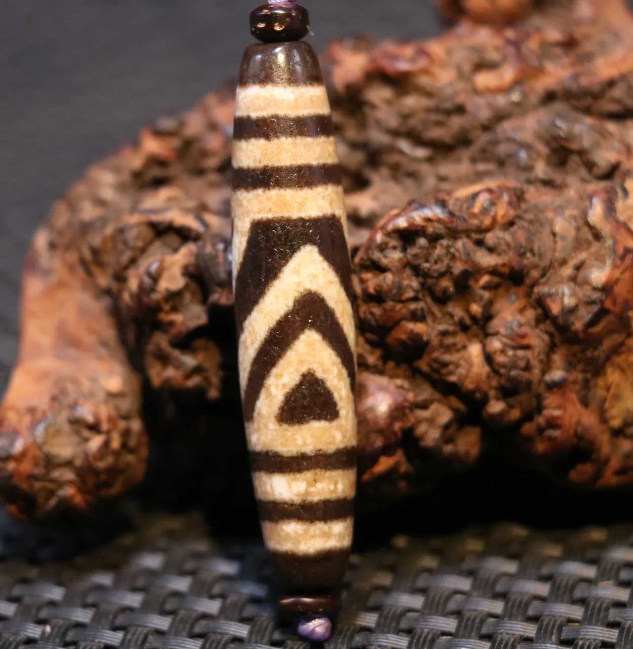 Magic Power Treasure Tibetan old Agate Peak Top Success dZi Bead Pendant Amulet Pendant LKbrother Talisman UPD210527A4