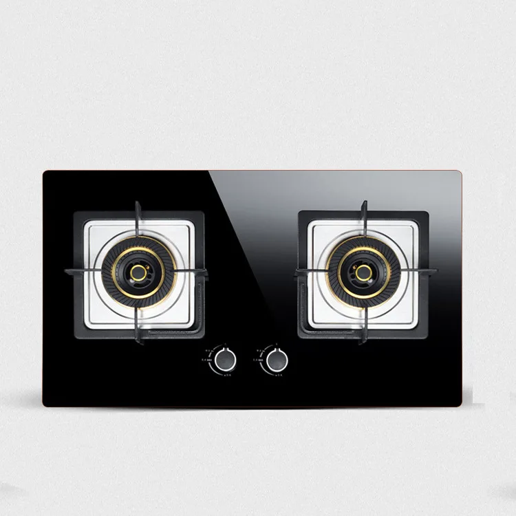 موقد غاز مزدوج ، موقد طاقة نار كبير ، موفر للطاقة ، سطح مكتب ، زجاج مقسّى ، آلة طهي