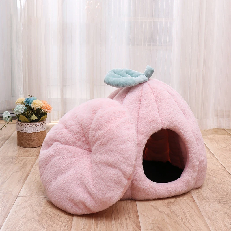 

Pet products Chat house for closed townhouses cats bed sleeping for A small plush warmth cats beds cave washable accessories