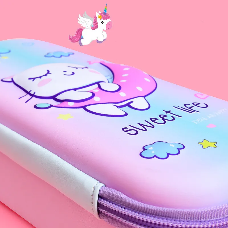 3D EVA pen case Password lock pencil case cute stationery box Cartoon animal pencil box student pen bag kid School supplies gift