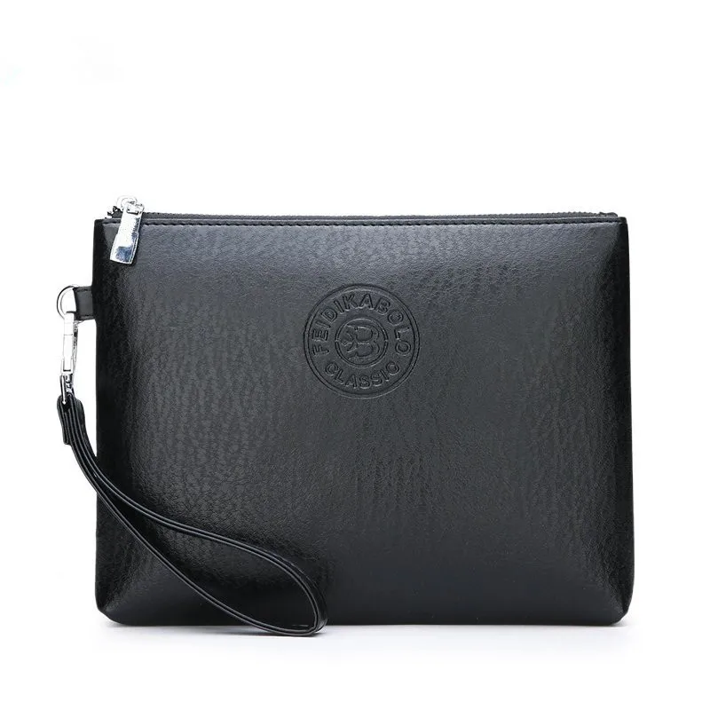 Fashion Business Style Men's Handbag Clutch Bag Soft PU Leather Male Waist Pack Bag Elegant Leisure Stylish Hand bag Men Pouch