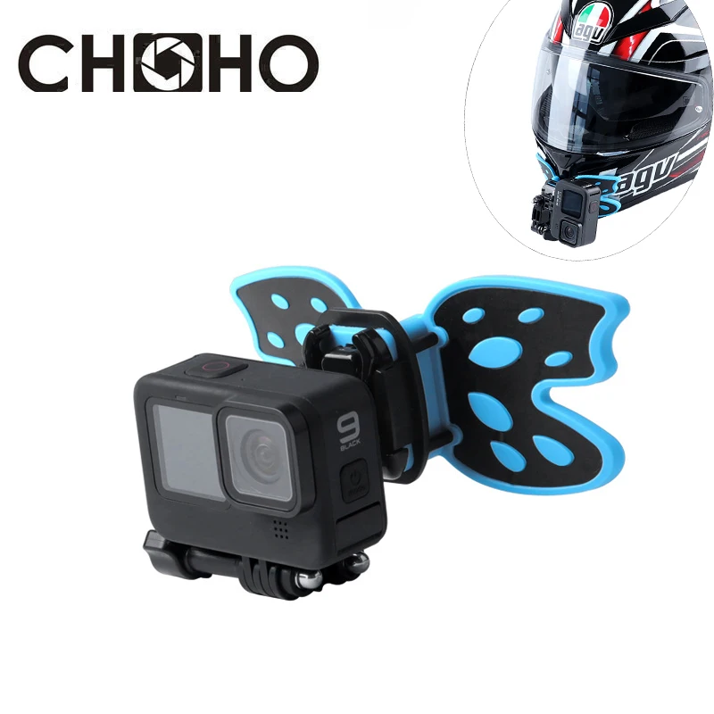 For gopro 13 Accesorios New Helmet Base Butterfly Mount Adjustment Riding Belt Head for Go Pro hero Insta360 DJI Action Camera