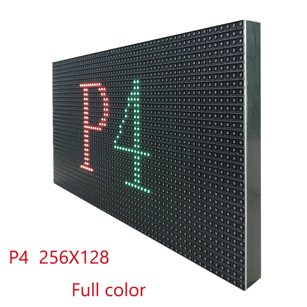 P4 LED Display Unit Board Indoor HD Full Color LED Wall Panel Module 256X128mm Size 64*32 Pixels Ali Express Free Shipping