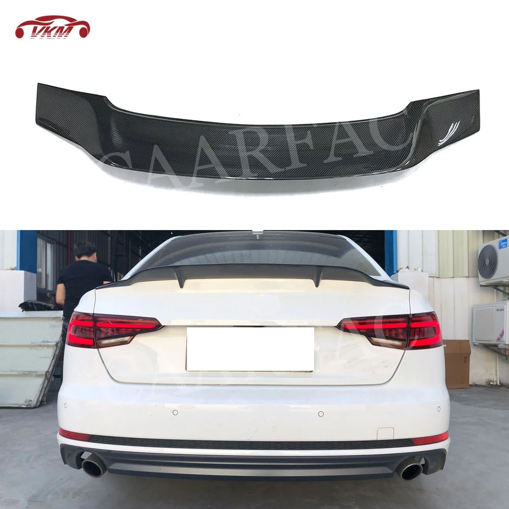 

Carbon Fiber Rear Spoiler Wings for Audi A4 S4 RS4 Sedan 4 Door 2013-2018 R style FRP Boot Trim spoiler Car Styling