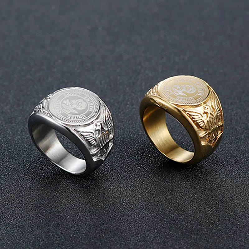 Bague Pour Homme En Acier Inoxydable – Modèle Aigle, Taille 62, Style Robuste Et Masculin