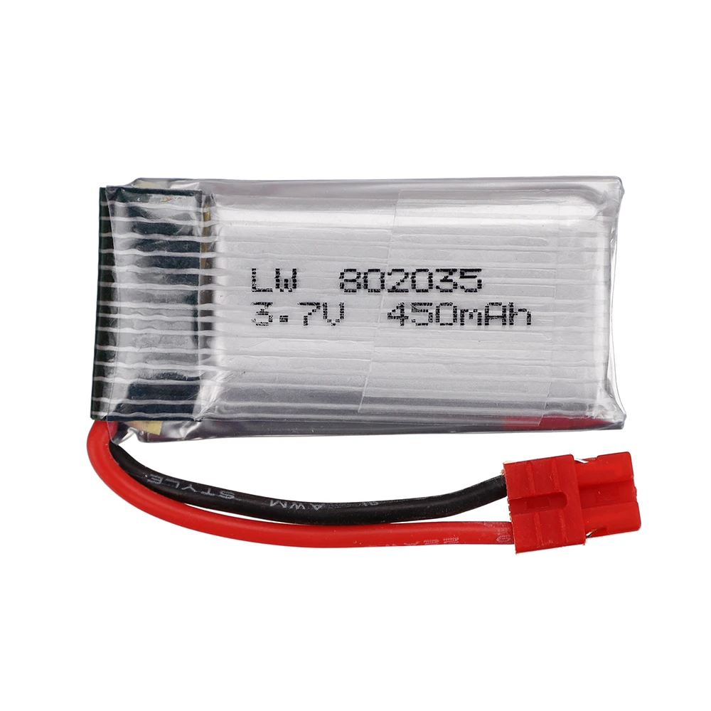 Baterai Lipo 3.7V 450MAh untuk SYMA X15 X5A-1 X15C X15W Bagian Baterai Helikopter Drone RC Baterai Quadcopter Mainan 3.7V