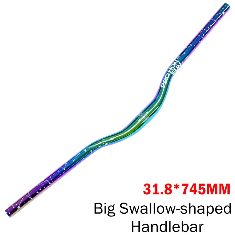 Rainbow Bicycle Riser Handlebar XC MTB AM DH Racing Bike Handlebar Mountain Road Bike Colorful Handlebar 31.8*715/720/745/780mm