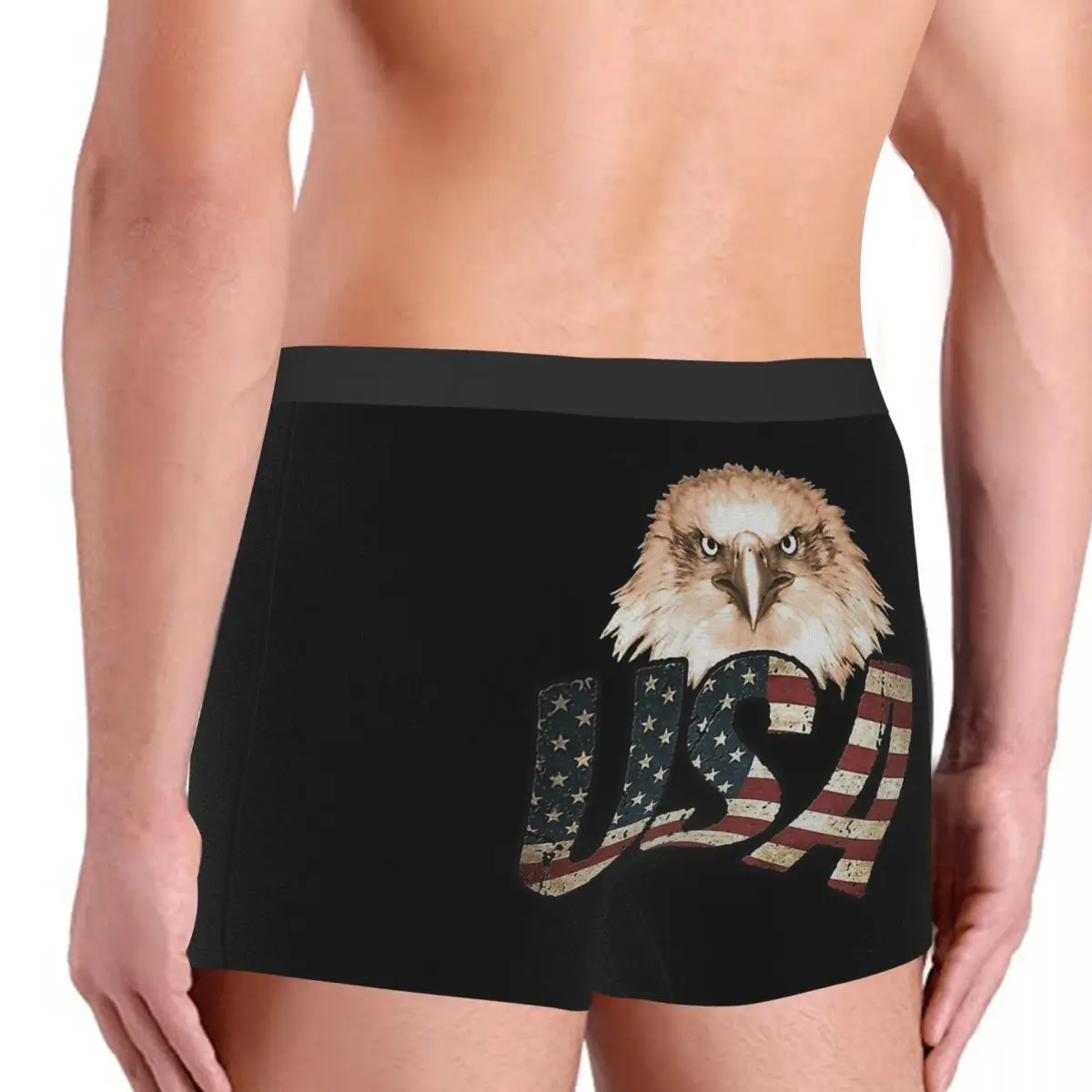 Flag USA American Eagle Underpants Cotton Panties Man Underwear Print Shorts Boxer Briefs