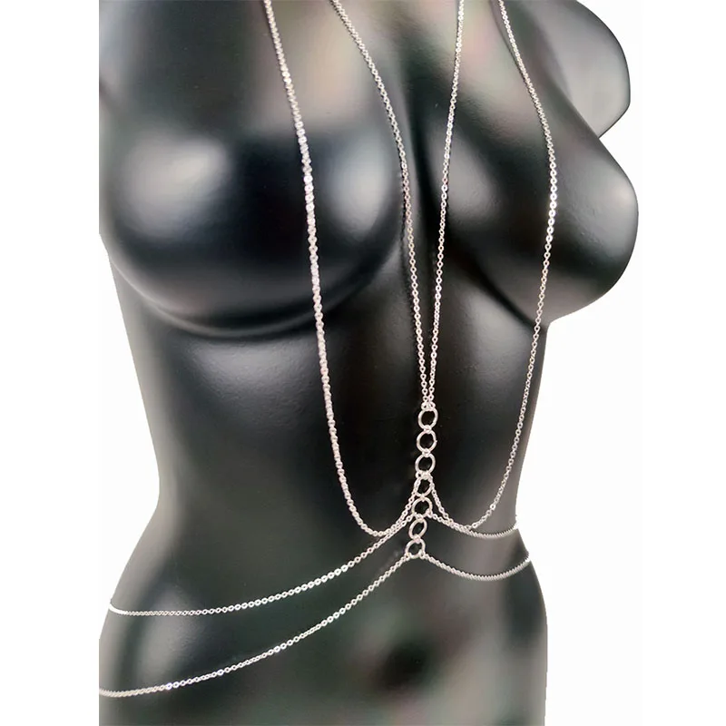 Körper Kette Körper Schmuck Brust Kette Bikini Sexy Mode Bauch Ketten Taille für Frauen Goth Strand Sommer Punk Geschenk Zubehör