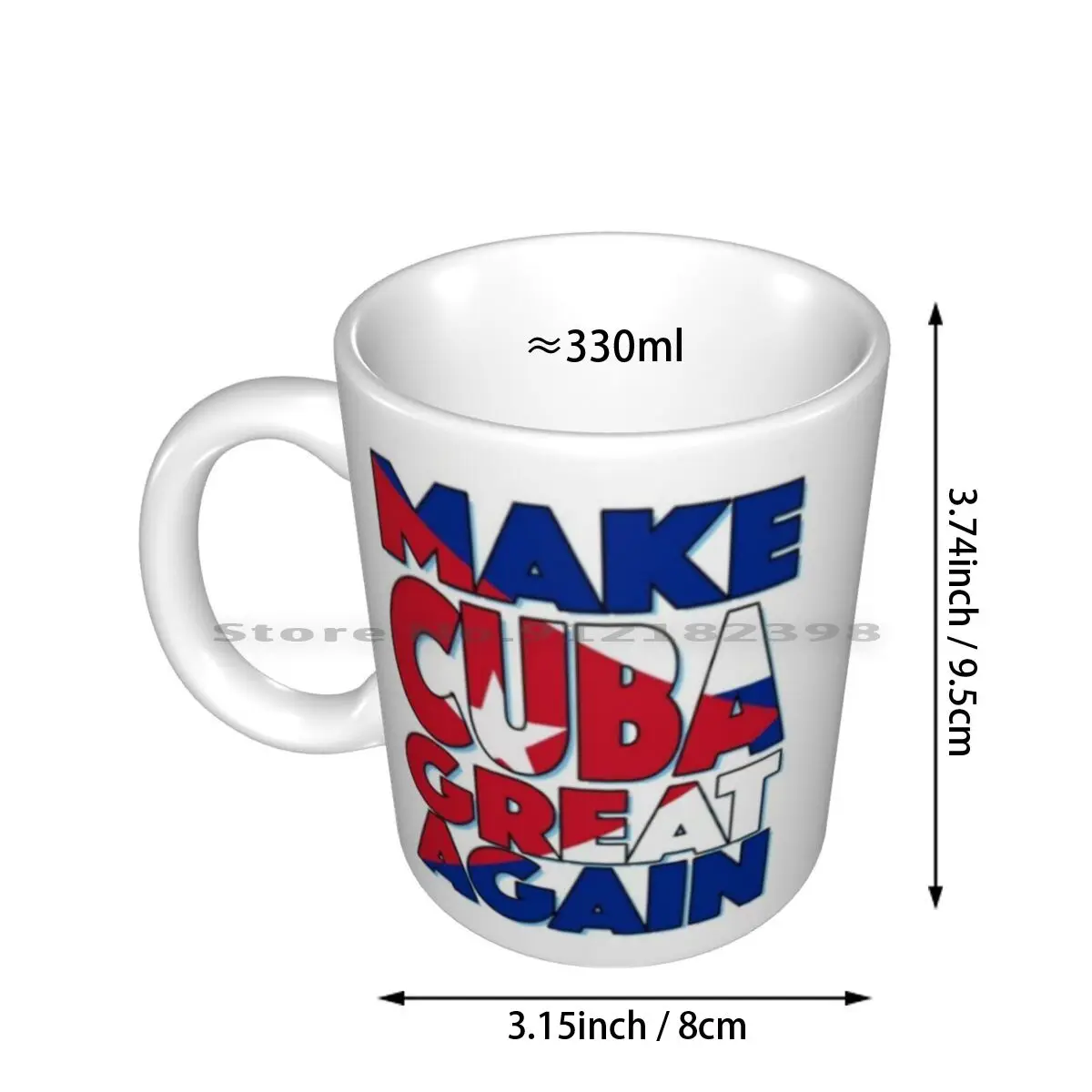 Make Cuba Great Again Ceramic Mugs Coffee Cups Milk Tea Mug Tourism Cuba Cuban Vacation Vacationing Ocean Beach Castro Guevara