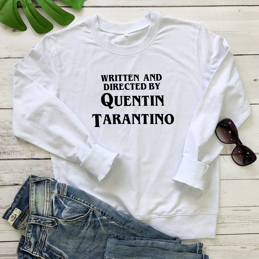 Written and directed quentin Tarantino Sweatshirt Spring Tops Casual High Quality Cotton Yellow Jumper Tarantino Grunge Crewneck