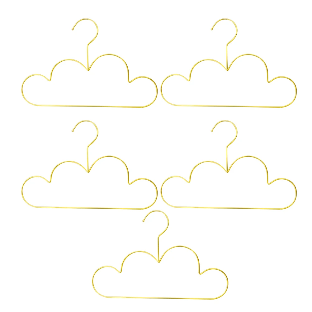 

10PCS Set Hangers Clothes Baby Kid Non Slip Metal Golden Hangers Cloud Shape Coat Clothing Closet Storage Organizer Rack Wall