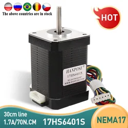 hybrid stepper motor 2-phase nema 17 motor 60mm 1.7A, 0.70NM, 60mm, 4-wire  17HS6401S for 3D printer cnc nema17 stepper motor
