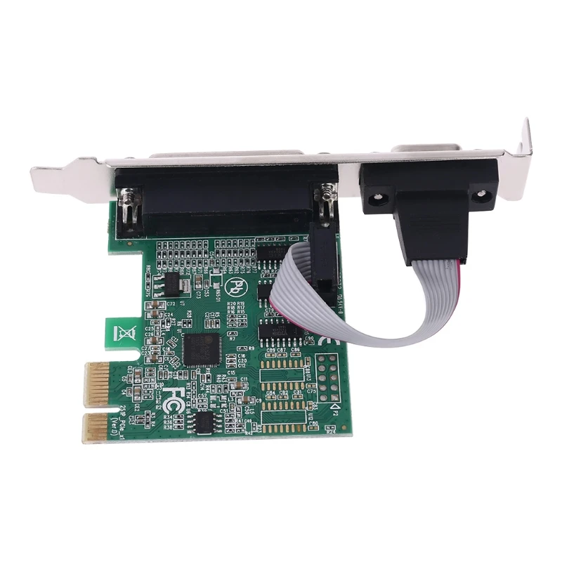 

AX99100 1P1S RS232 Serial Parallel Port DB25 25Pin PCIE Riser Card PCI-E Express Converter