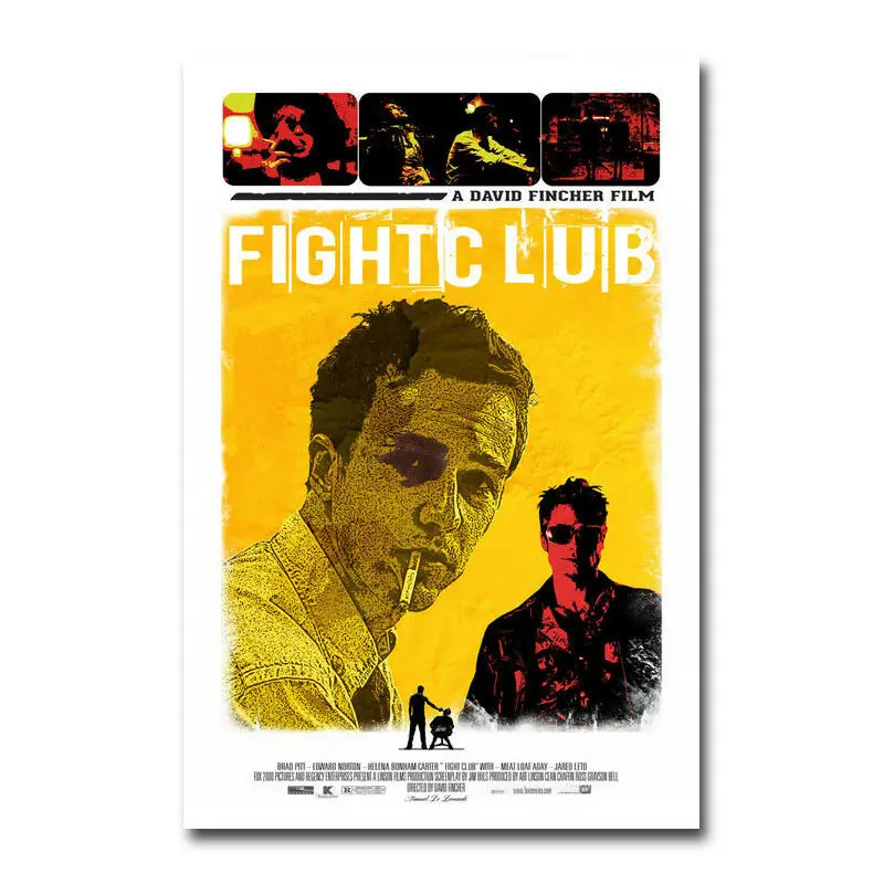 

Fight Club Hot Movie 11 Wall Sticker Silk Poster Art Light Canvas Home Decoration