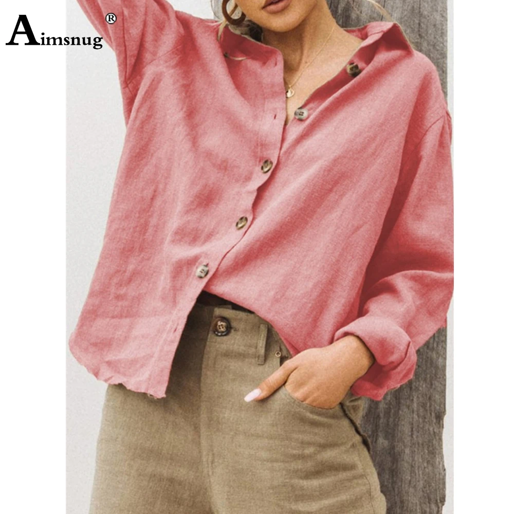 Women Casual Shirt White Gray Long Sleeve Blouse Cotton Linen Basic Tops Oversize Femme 2021 Spring Autumn Loose Shirt Clothing