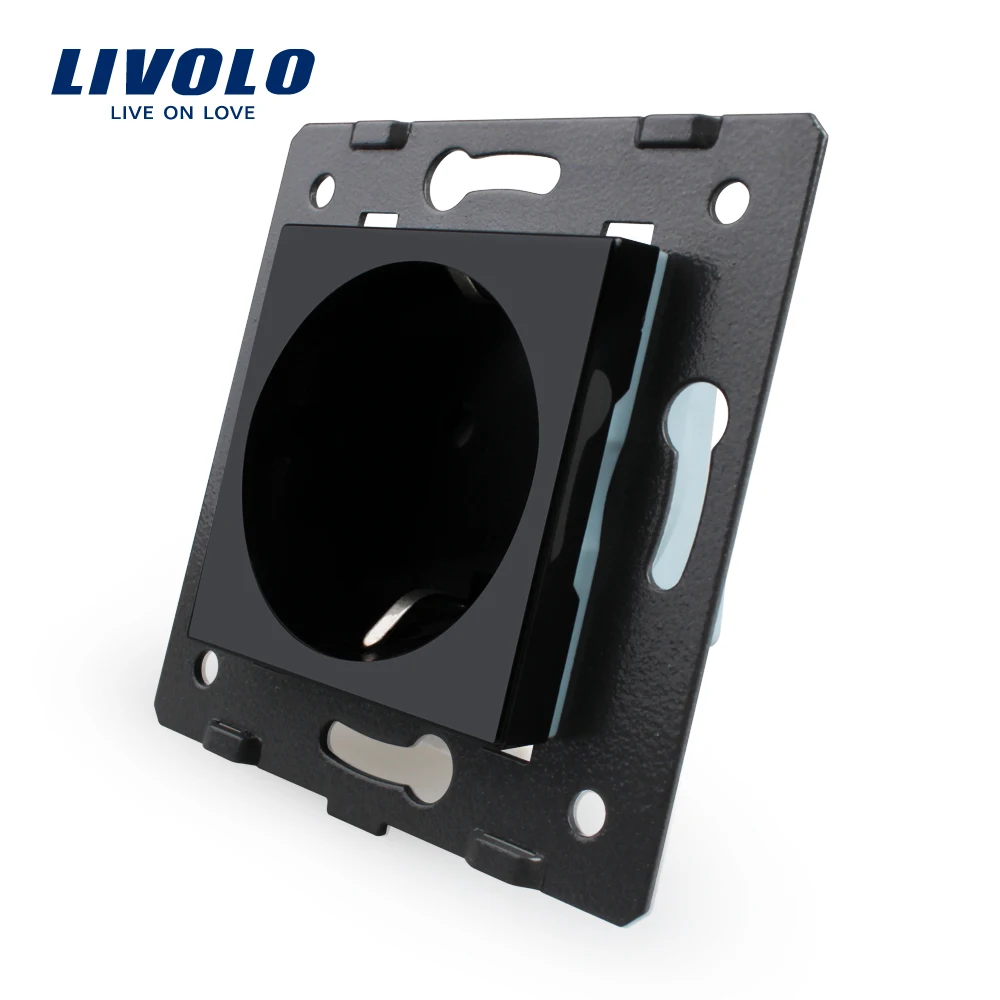 Livolo Socket DIY Parts, White Plastic Materials, EU standard, Function Key For EU Wall Socket VL-C7-C1EU-11