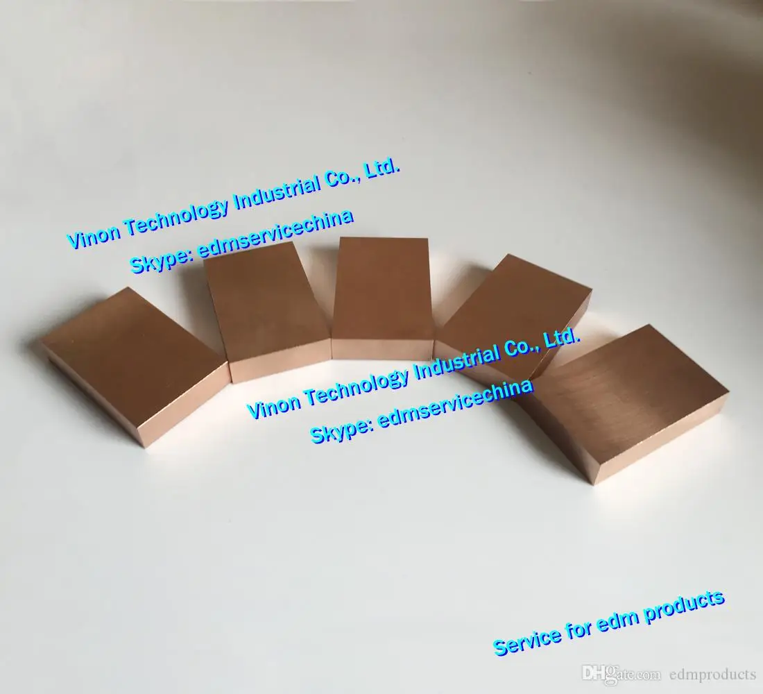 

(3pcs/lot) 10x32x50mm CUW75 Tungsten Copper Electrode Plate, Low wear, Good machinability, Copper Tungsten Alloy Electrode