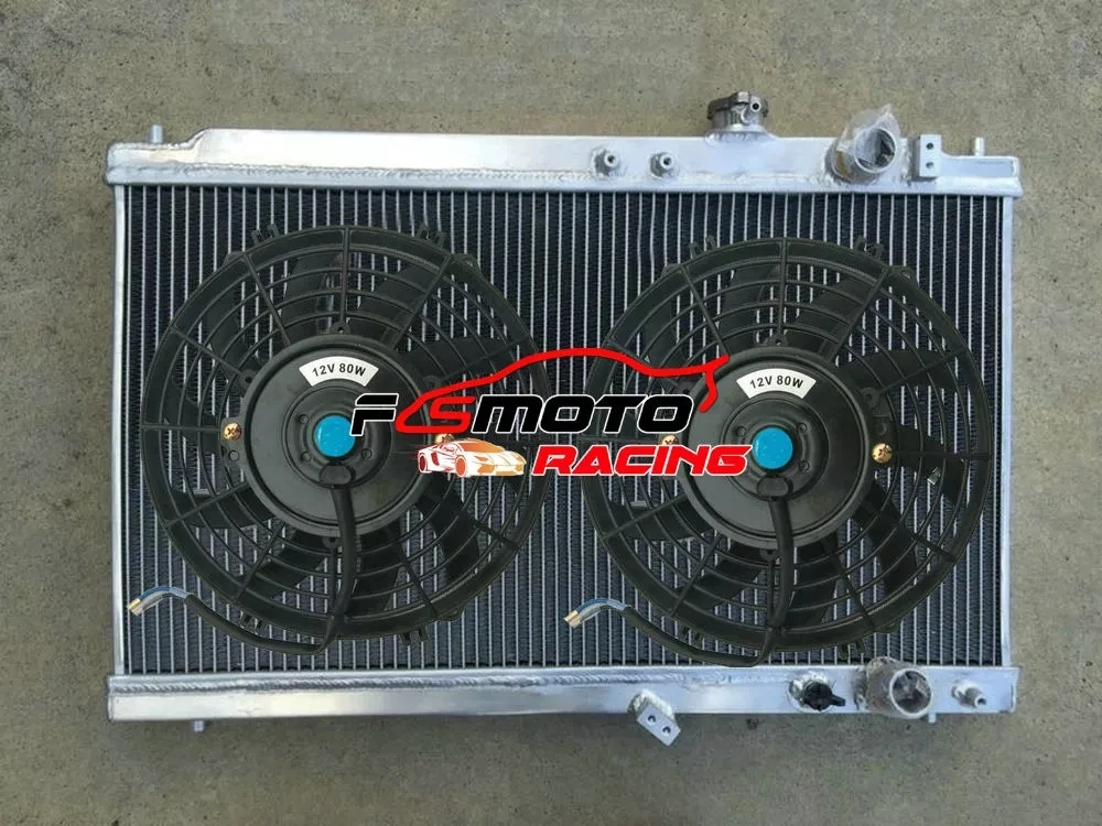 All Aluminum Radiator+Fan Racing For Honda Acura Integra 1994-2001 1.8L MT 01 00 99 98 97