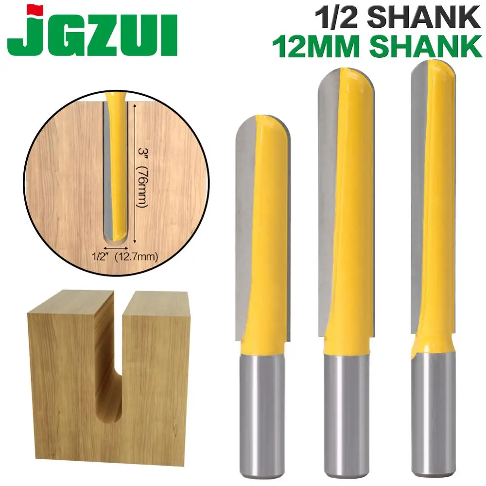 Cnc Carbide End Mill Tool Lâmina Longa Bit de Nariz Redondo Caixa de Núcleo Router Bit Long Reach Ferramentas para Trabalhar Madeira 12 mm Shank Shank